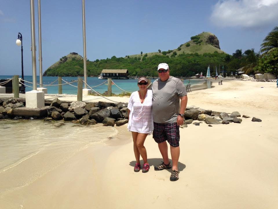 Sandy & Craig Holton at Sandals Grande St. Lucian in 2015