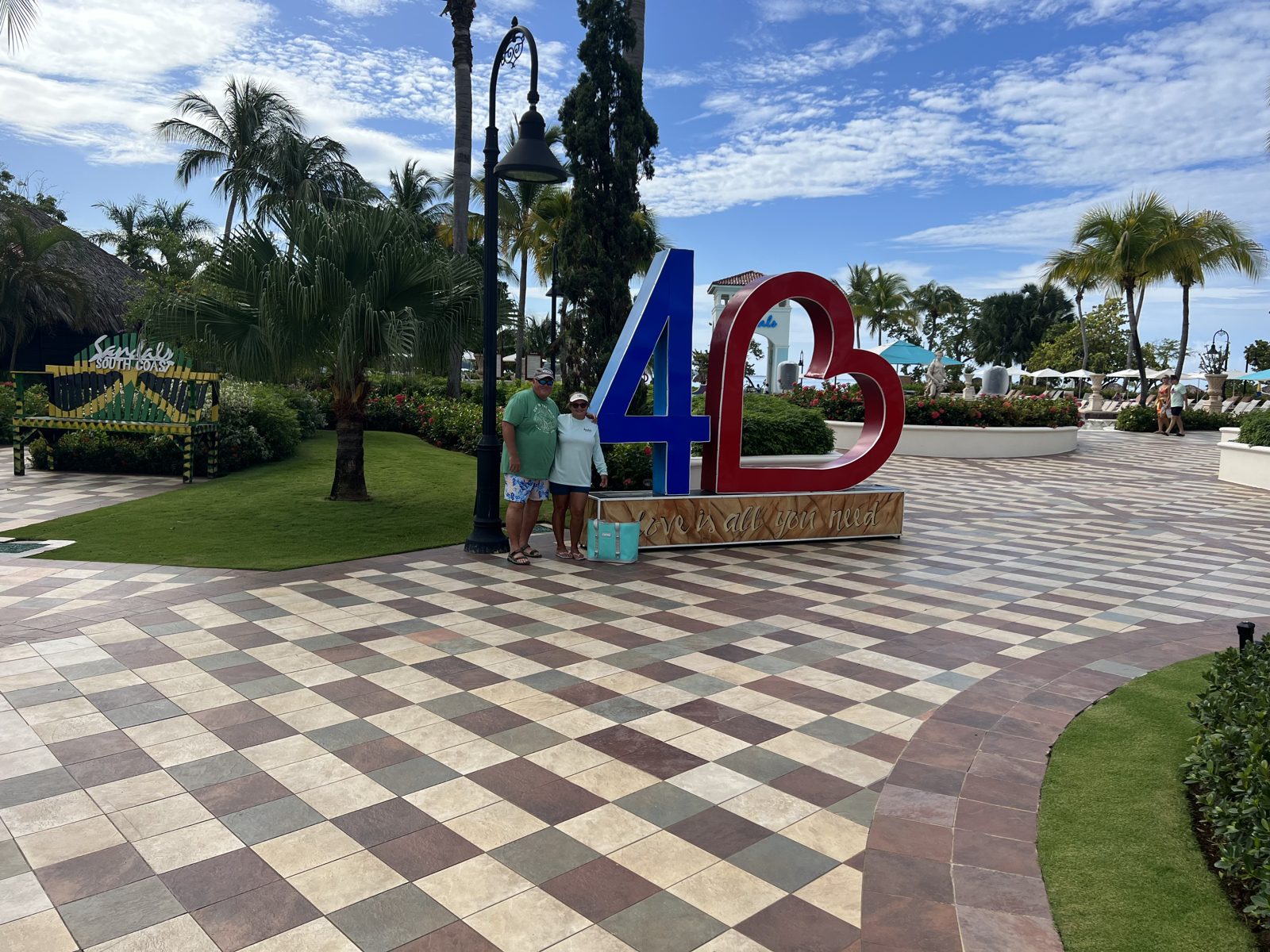 Sandy & Craig Holton at Sandals South Coast, Jamaica, in 2022